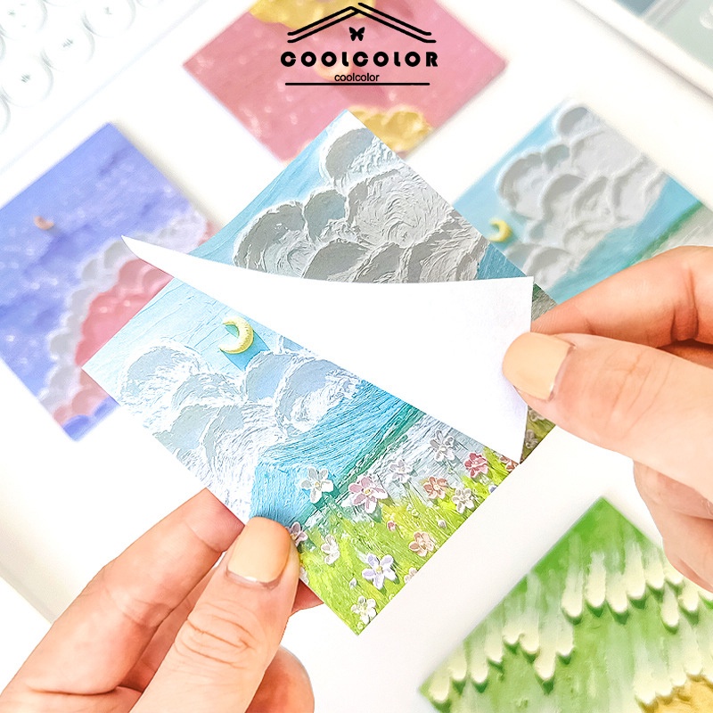 

COD❤️Lansekap Notes StickerGirl Heart Memo PaperMemo Ledger TanganN-Times Sticker-cl