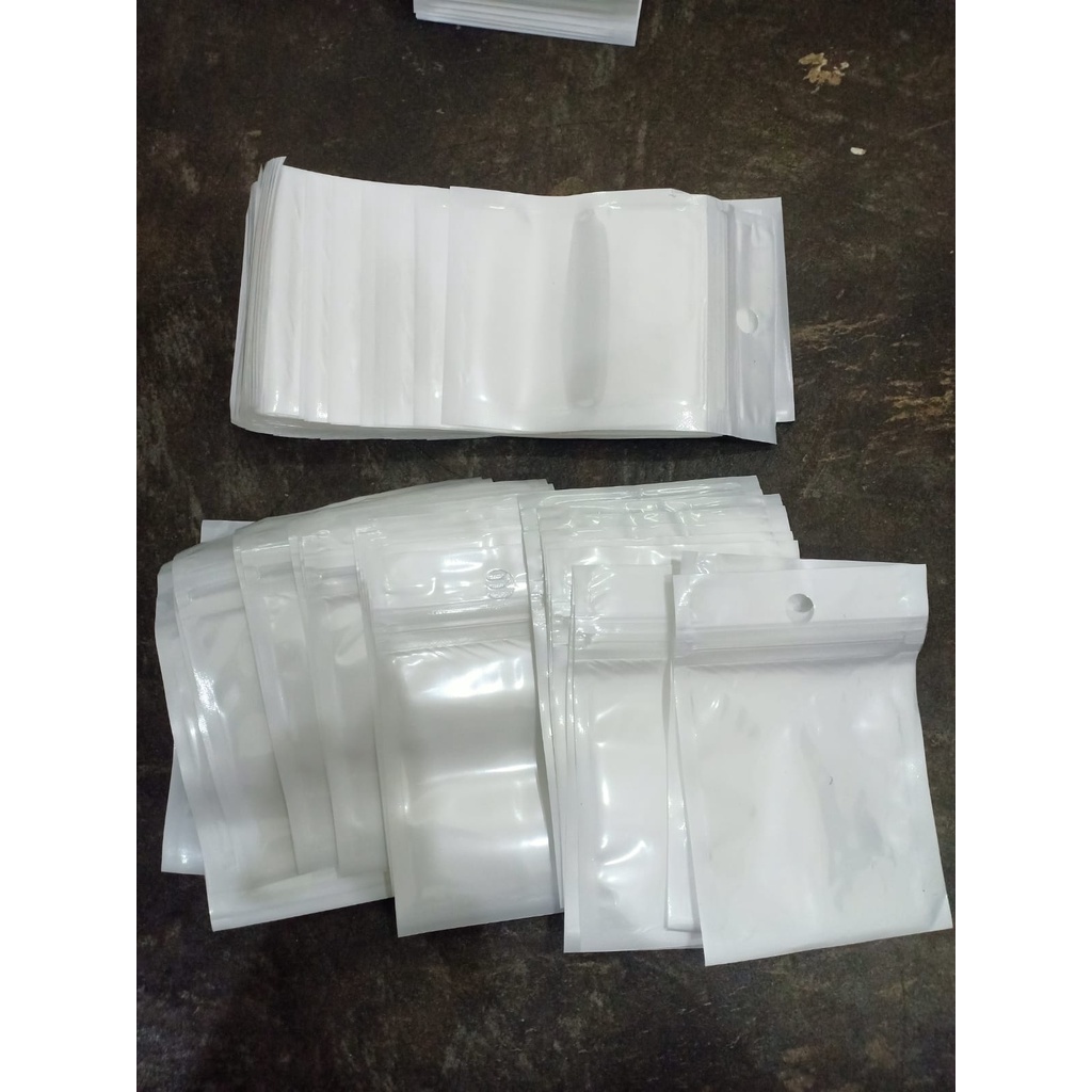 100 PCS PLASTIK KLIP ZIPLOCK / PLASTIK PUTIH SUSU / PLASTIK KEDAP UDARA