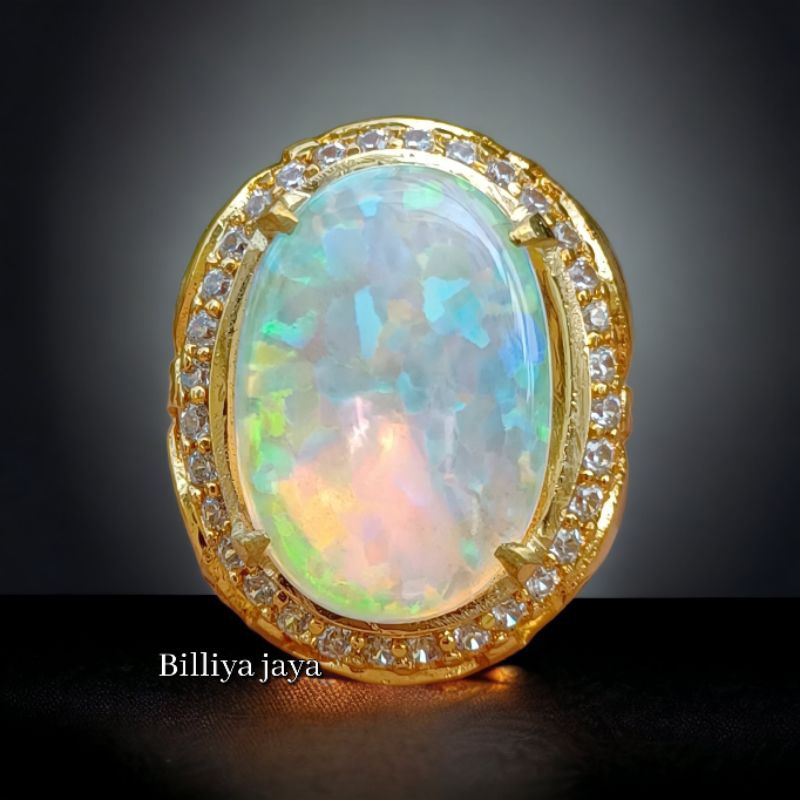 CINCIN BATU KALIMAYA AUSSY CRISTAL FULL JARONG ORIGINAL