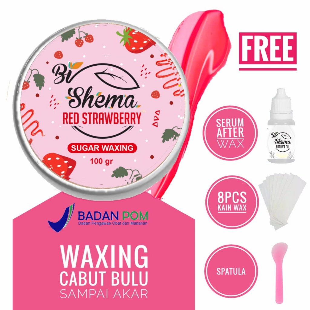 ☘️RIZQIANA SHOP☘️ Bio Shema Sugar Waxing 100Gr BPOM - Paket Lengkap Waxing Kit Termasuk Serum After 