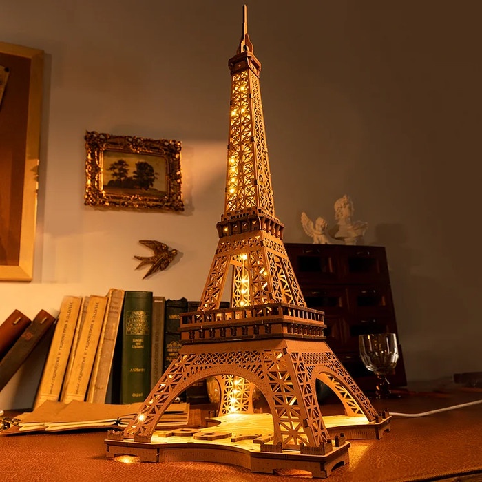 Rolife Night of the Eiffel Tower 3D Wooden Puzzle TGL01