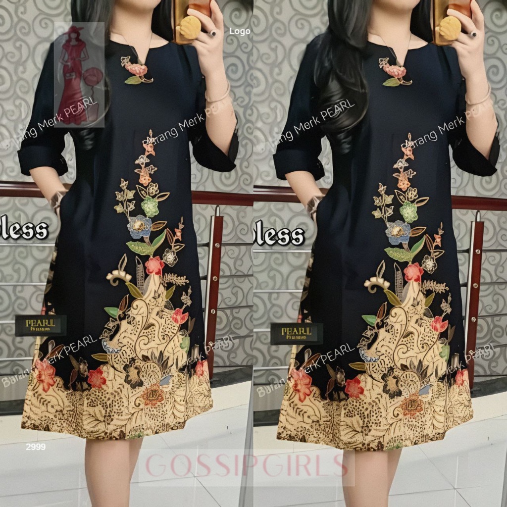 GossipGirls - DRESS BATIK PREMIUM MEWAH TUNIK ATASAN WANITA TRENDY