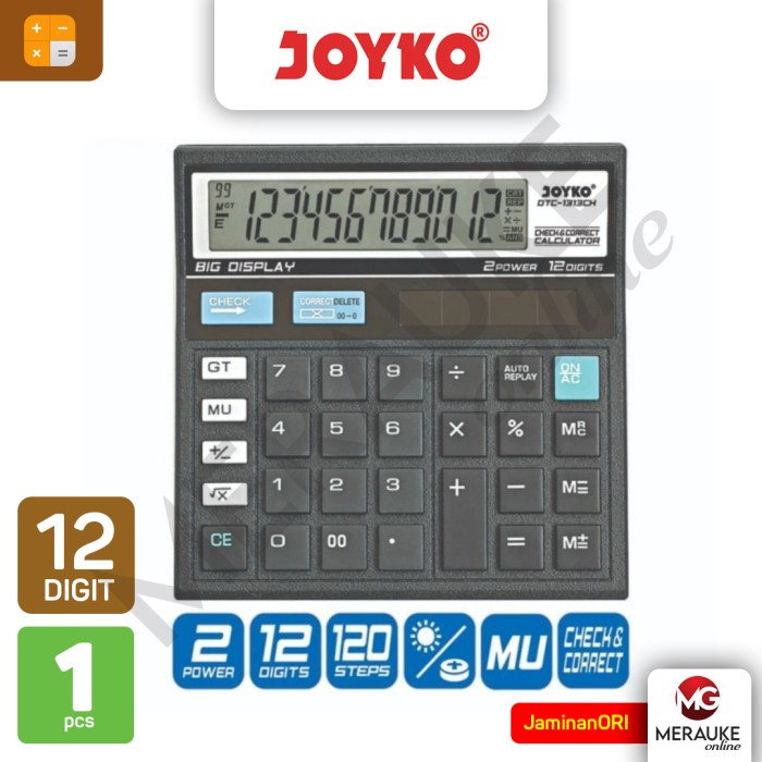 

JOYKO Kalkulator / Calculator 12 Digits DTC-1313CH Check & Correct