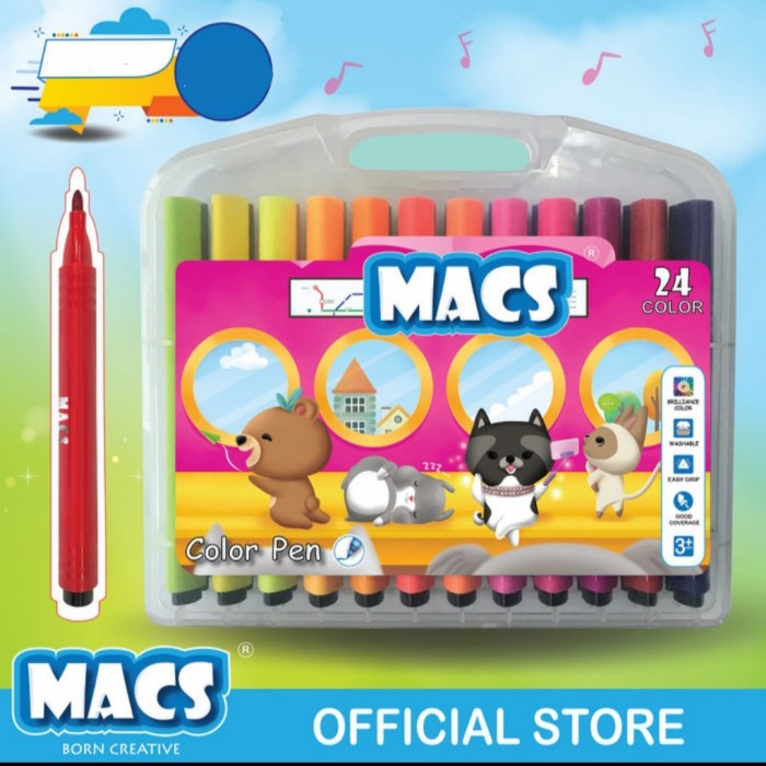 

MACS Color Pen Segitiga 24 Warna