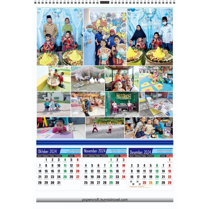 

Kalender Dinding 4 Lembar Custom Foto Tahun 2024