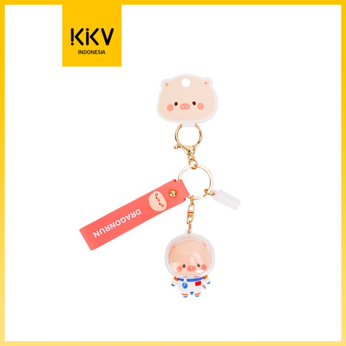 LS89 KKV - Gantungan Kunci Babi Astronot Astronaut Pig Keychain Lucu