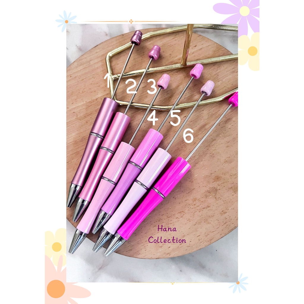 

1pcs Pulpen Diy Hias manik-manik. Manik-manik dijual Terpisah Pink Series