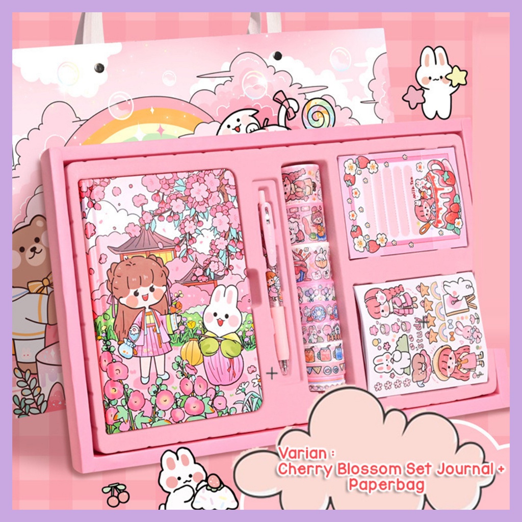 

PROMO - SET BUKU JOURNAL CHERRY BLOSSOM | MASU | MOMO SLEEP | BEAR'S HOUSE | PUDDING PINK | STICKER MOMO | SET DIARY | KERTAS MEMEO | STICKER VIRAL | NOTEBOOK BULLET DRAWING PLANNER NEW TERMURAH | JOURNALING LOVE | WASHITAPE JEPANG | STICKER KARTUN
