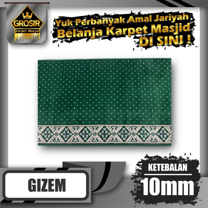 Karpet Masjid Turki Gizem Tebal 11mm Meteran / Karpet Sajadah - Merah Polos K