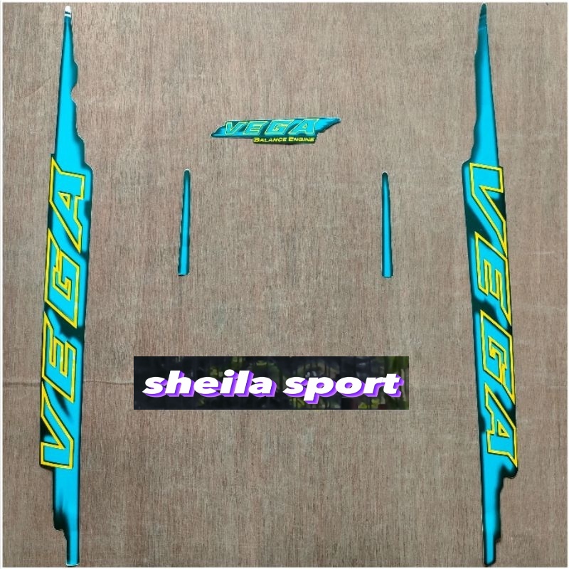 striping vega lama old stiker lis les Yamaha VEGA hijau hitam tahun 1998 1999 kualitas bagus