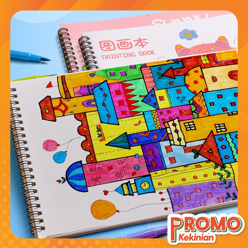 

Promo Kekinian - S6132 Buku Gambar Ring Kartun / Buku Gambar Anak Balita / Drawing Book Ring Kartun / Buku Menggambar Painting Book Kids