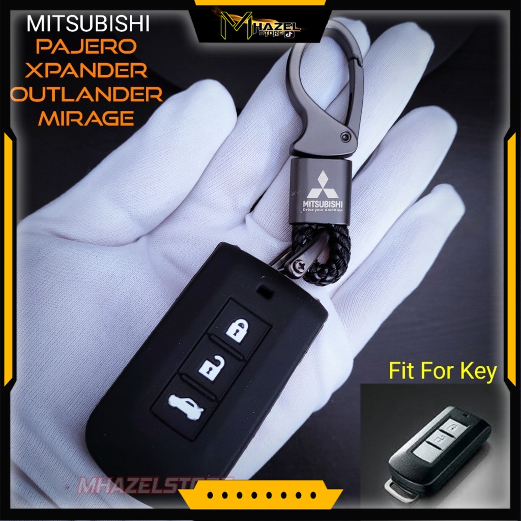 Gantungan kunci sarung remote keyless cover casing MOBIL MITSUBISHI PAJERO OUTLANDER XPANDER MIRAGE