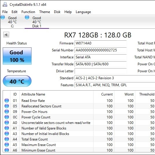 SSD RX7 128GB GARANSI RESMI 3THN - SSD ONLY