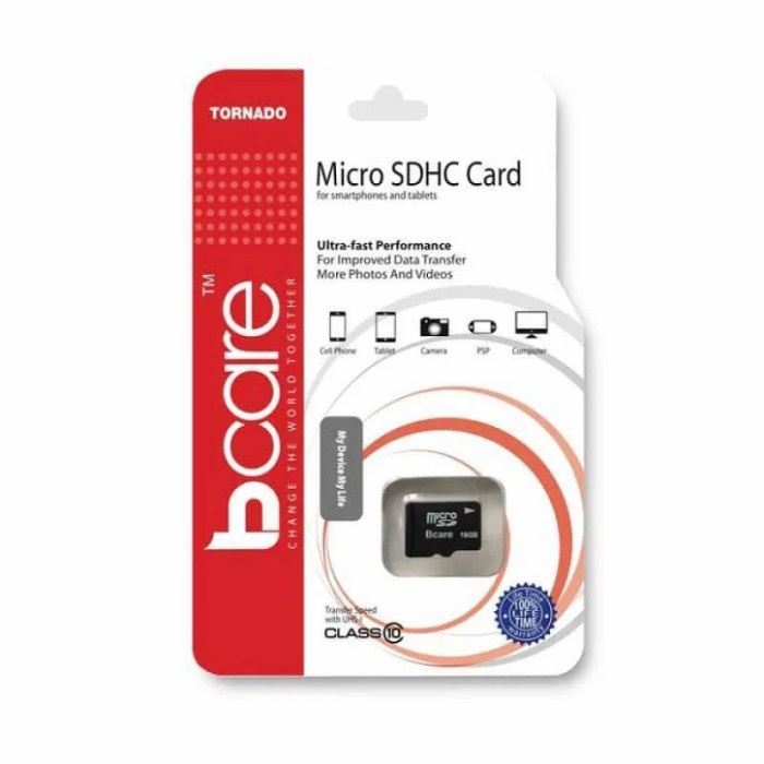 BCare Micro SDXC Memory Card 128GB - TF Card External Class 10 Resmi