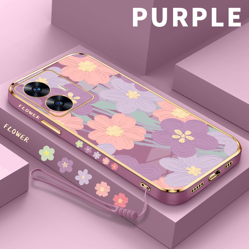 Casing hp Plating Soft Case For Realme C53 C51 Case hp  For Realme C55 For RealmeC53 For RealmeC51 R