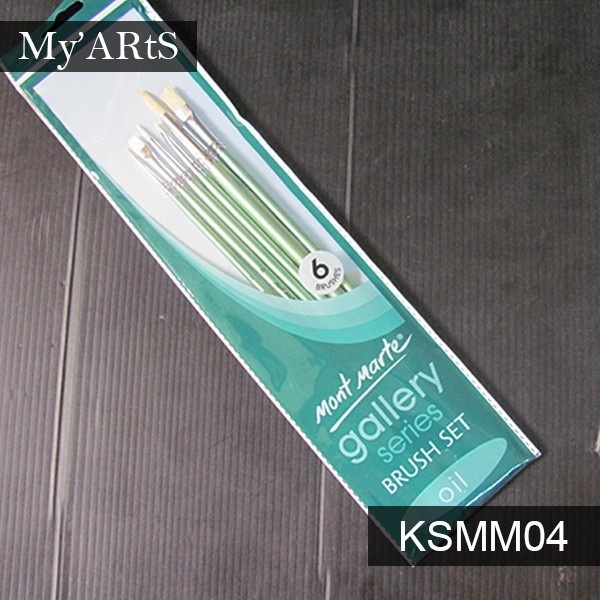 

Mont Marte Gallery Series Brush Oil Set 6 Kuas Lukis Cat Minyak