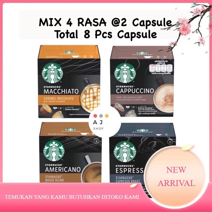 

Nescafe Dolce Gusto NDG Starbucks Coffee Capsule - Mix 4 Rasa