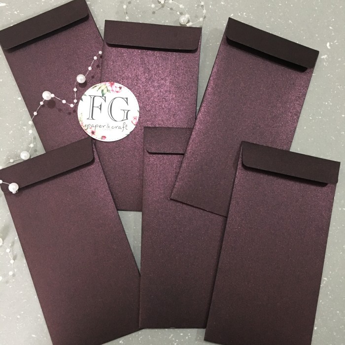 

Amplop Uang 6pcs Premium, Angpau Polos 9x17cm by fgpaper - Burgundy