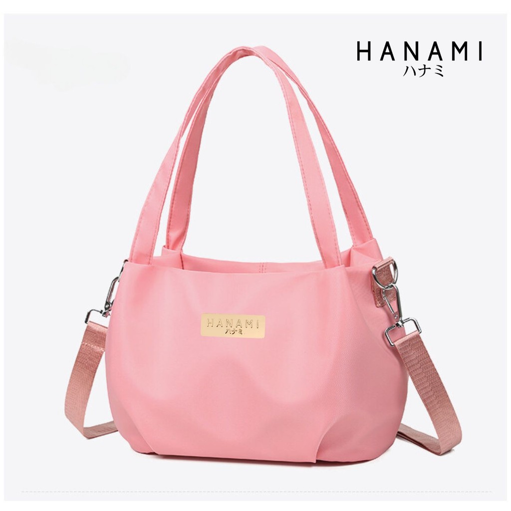 HANAMI Tas Selempang Wanita TA973P3  Nilon Premium Pink Difone Sling Bag Shoulder Remaja Kekinian Ce