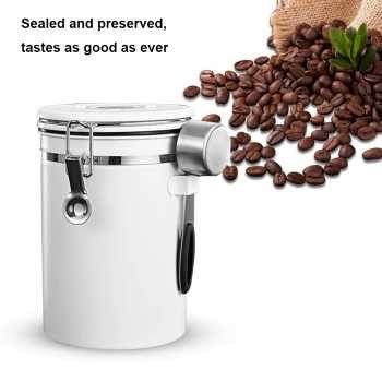 

READY STOCK!!! Toples Kedap Udara Biji Kopi Coffee Storage Canister 1.8L - MSS19 LISM - Putih 1,5L