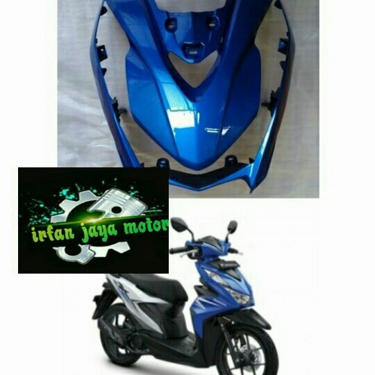 Tameng dasi depan honda beat new 2020 biru