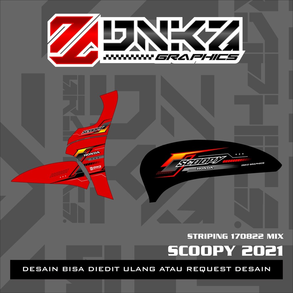 Stiker Scoopy New 2021 Decal Striping Scoopy 2021 Premium Racing ST170822