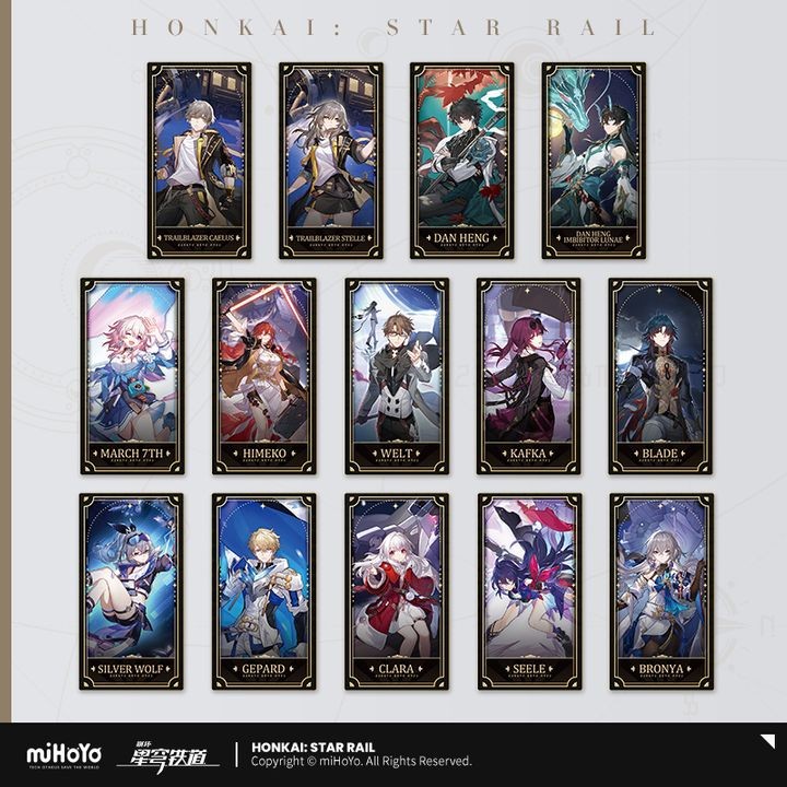 Random Honkai Star Rail 1st Anniversary Collection Ticket Style Card A