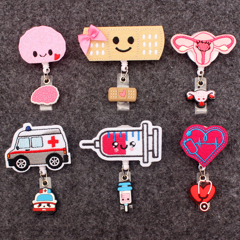 

New Style Medical Supplies Style Doctors & Nurses Retractable Badge Reel Nurse Card Holder Exhibition Enfermera Name Card