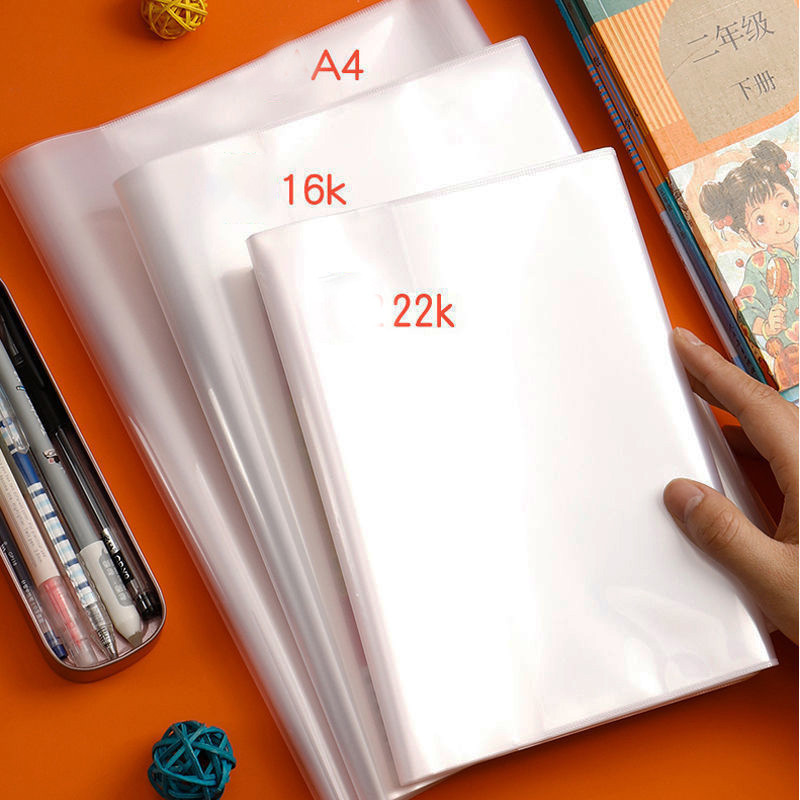 

5 Pcs Transparent Book Case File Book Waterproof Protection Cover A4 Adjustable Textbook Stationery Case School Office Supplies