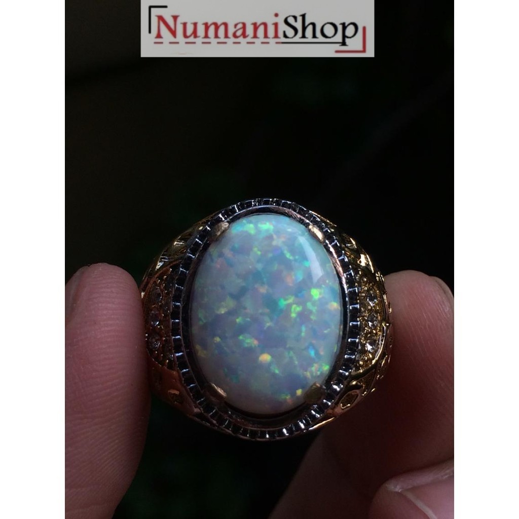 Cincin Titanium Batu Kalimaya Susu Australi HQ