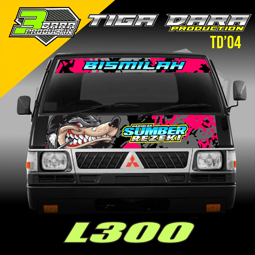 STIKER DECAL KABIN L300 PICK UP STIKER KACA L300 STIKER KABIN L300 KODE 04