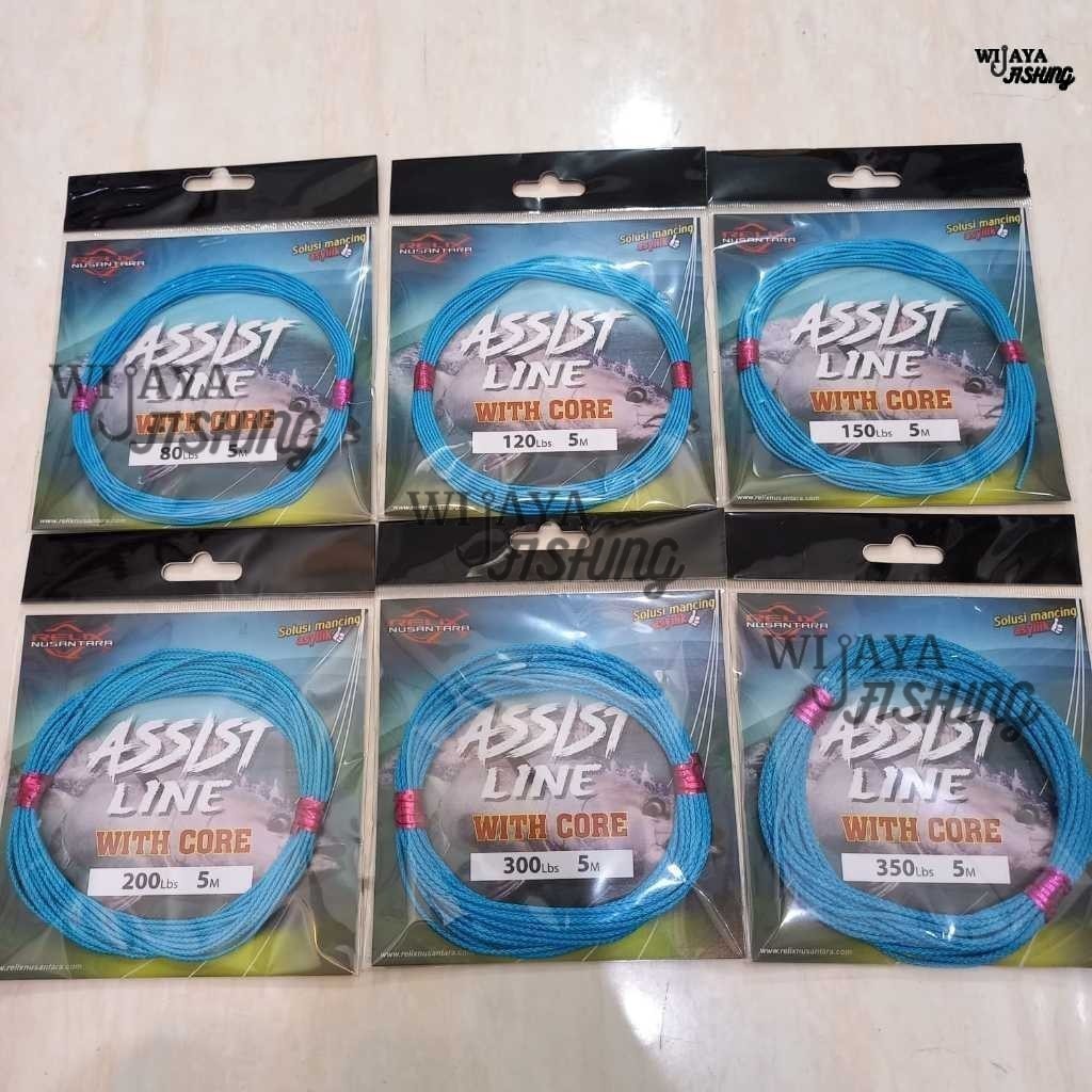 Assist Line With Core Relix Nusantara Senar Pancing Laut penyambung Umpan dan PE Leader