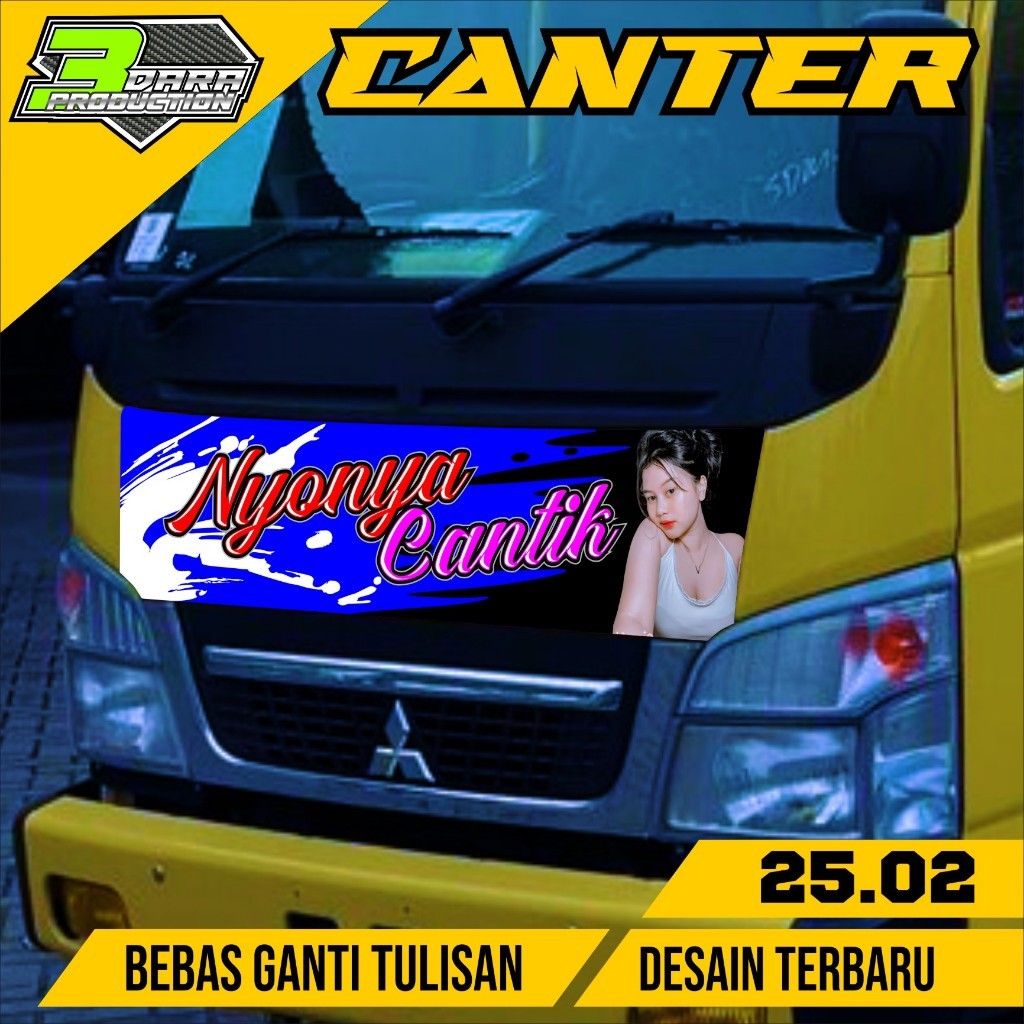 Stiker Kabin Depan Truck Canter Desain Terbaru Decal kabin Depan Truck Canter 25.02