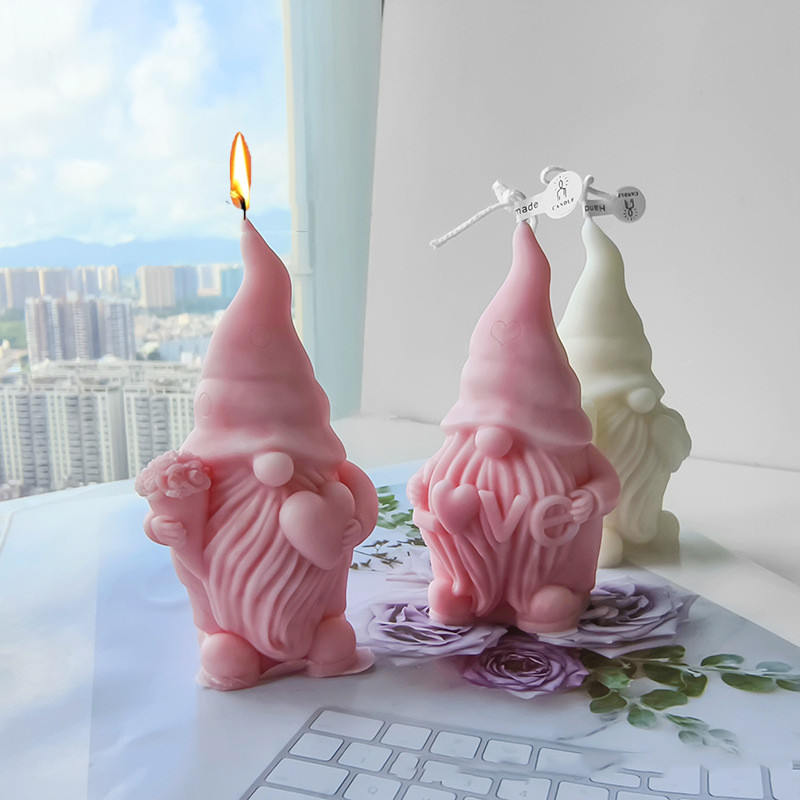 

Hand Held Love Santa Silicone Candle Mold Christmas Decorative Crafts Sculpture Plaster Molds Diy Hand Soap Making Tool