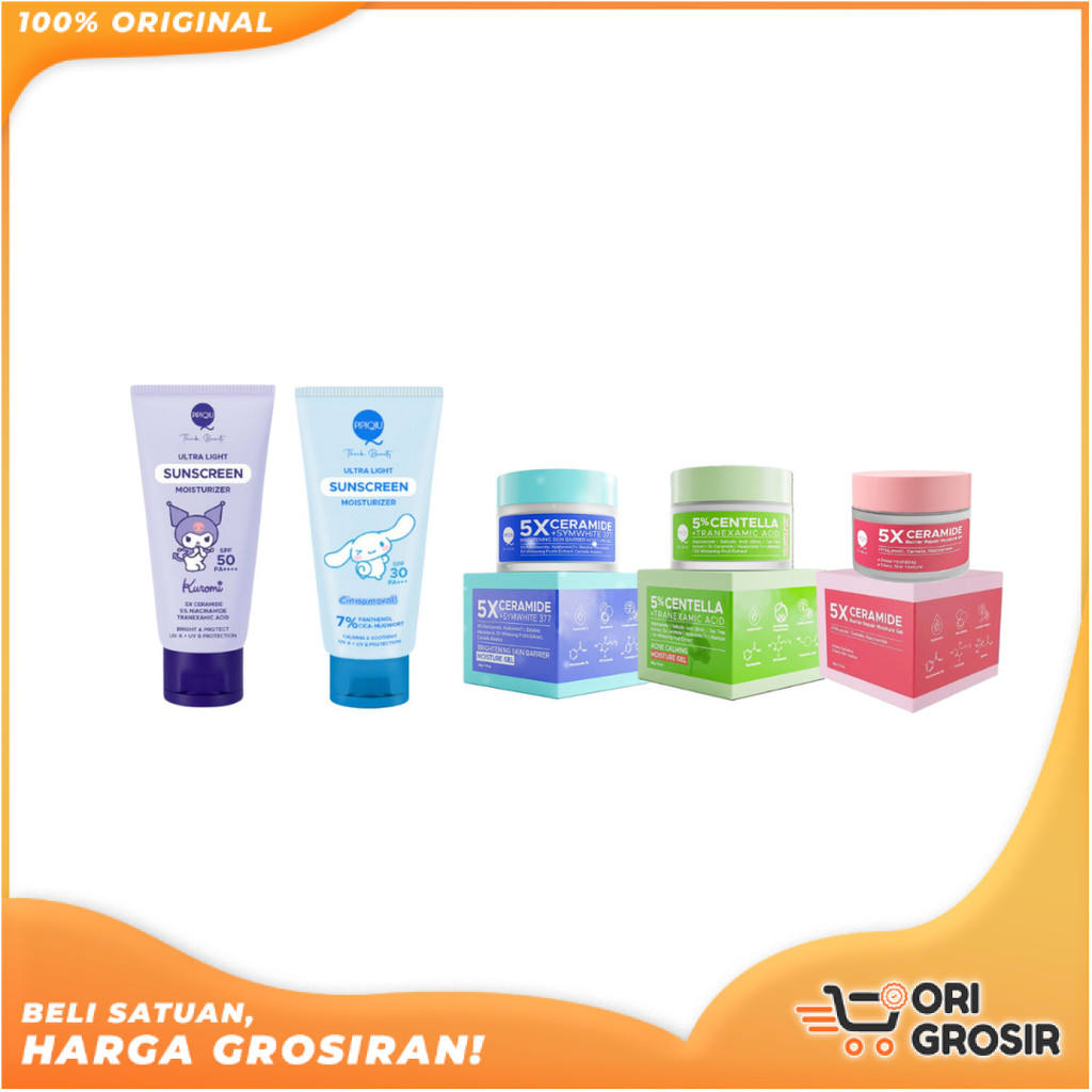 ORI GROSIR | Pipiqiu Skincare Series Pipiqiu Sunscreen dan Pipiqiu Moisturizer Gel