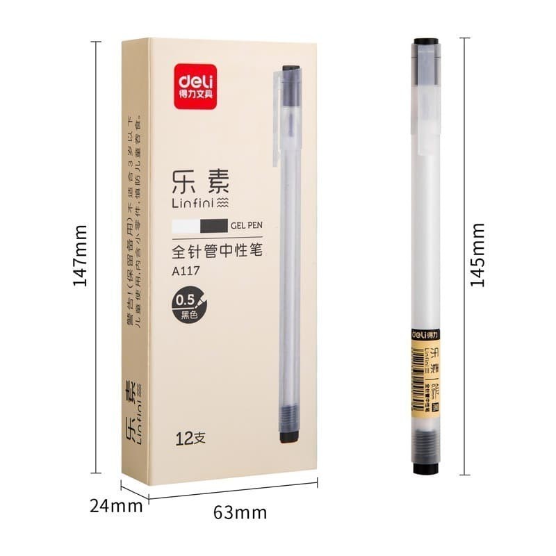

Deli Gel Pen / Pulpen Gel Deli Linfini 0.5mm Hitam Satuan - A117