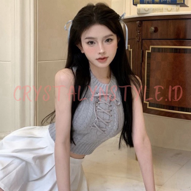 

*CRYSTALYN* Tank Top / Kamisole / Camisoles / Vest / Crop Top Knit Cable Korea