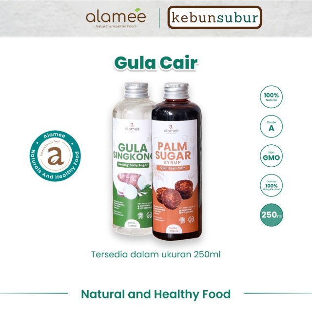 

alamee gula cair 200 ml gula singkong gula aren premium quality murni tanpa bahan tambahan lain kebunsubur kebunsubur