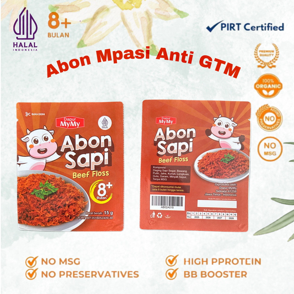 

PJ- Abon Sapi Abon MPASI Anti GTM Penambah Nafsu Makan Anak Tanpa Campuran Kemasan Ekonomis