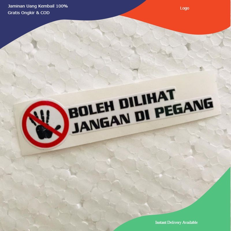 

Stiker Dilarang Ritrama Cutting Laminasi Glossy