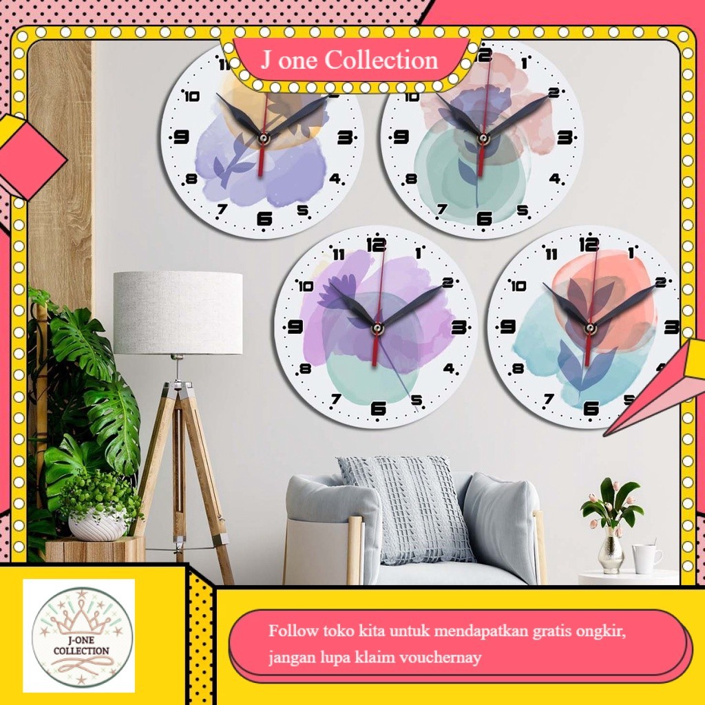 Jam Dinding Kayu Minimalis Aesthetic / Jam Dinding Vintage Unik
