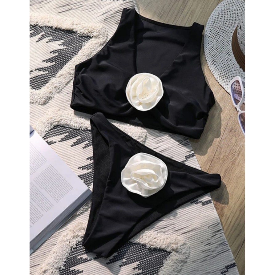 𝐑𝐄𝐀𝐃𝐘 𝐒𝐓𝐎𝐂𝐊 𝐒𝐀𝐅 - MINDY flower bikini + panty woman premium / korean swimwear / beachwear bali / baj