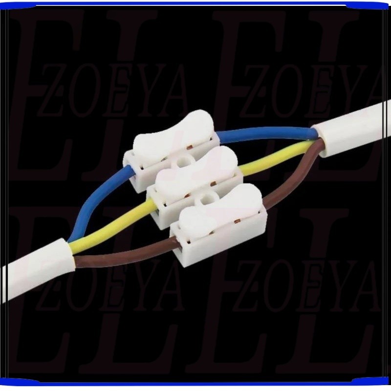 10pcs Terminal Connector Sambungan Kabel Listrik 2 Pin 3 Pin Jepit
