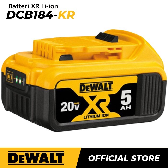 Baterai Bor Cash 20V Dewalt Lithium DCB184 baterai,battrai,batray cordless dewalt 5ah