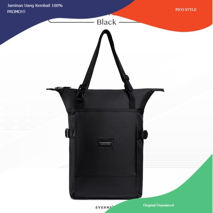 Totte Bag Laptop Multifungsi Pria Wanita Tote Bag Riziv Tas Laptop - BLACK
