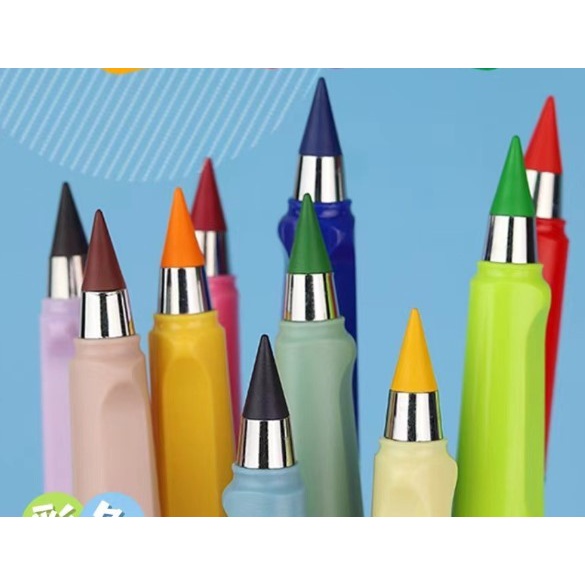 

[LOGU] WARNA Pensil carbon tidak habis warna warni, Pensil abadi eternal pencil warna tanpa raut