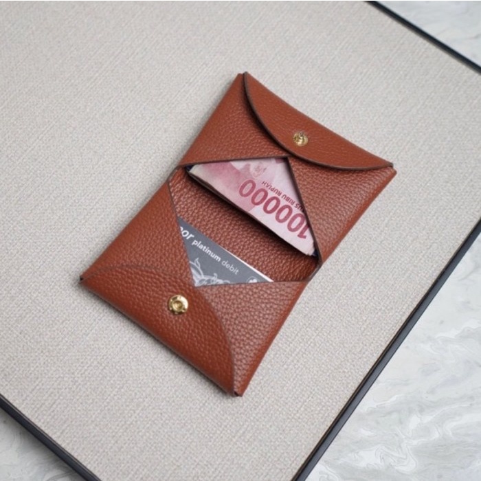 

Card holder H calvi kulit clip / dompet kartu kulit klip - Fuschia