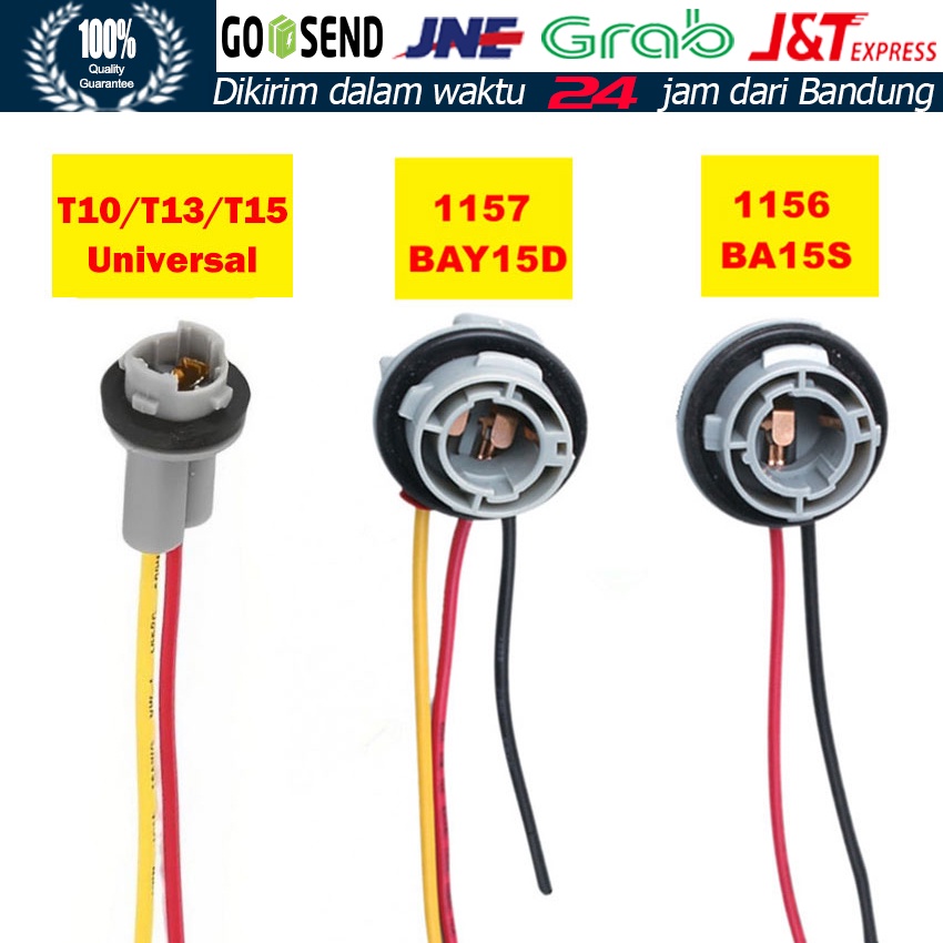 1Pc Adapter Socket Lampu Bohlam 1156 Ba15S / 1157 Bay15D Dan T10/T13/T15 Universal Untuk Rem Mobil