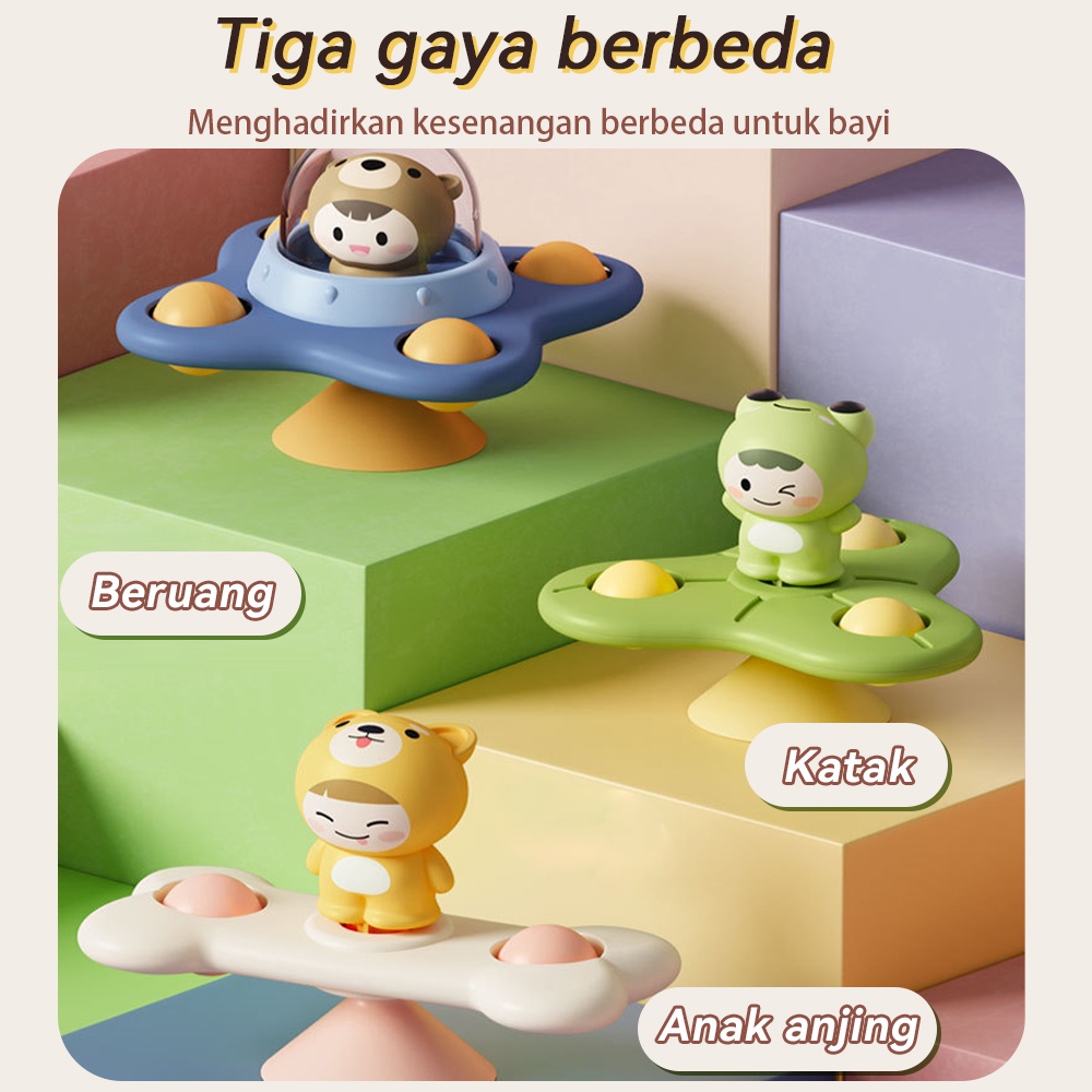 JCHO Mainan Fidget Spinner Anak Pop It Mainan Mandi Bayi Mainan Sensor Motorik Bayi Mainan Edukasi Anak Bayi