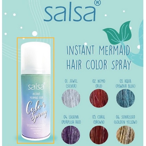 SALSA INSTANT MERMAID HAIR COLOR SPRAY - PEWARNA RAMBUT INSTAN
 / SALSA Instant Mermaid Hair Color S